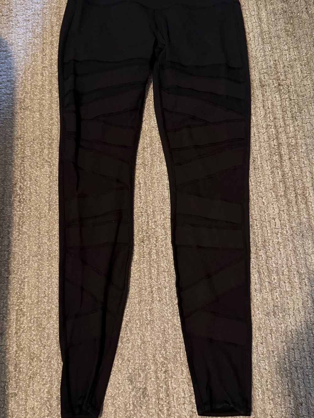 lululemon athletica Black Mesh-Panel Leggings
